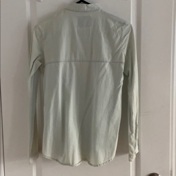 Zara Acid Wash Denim Button Down Shirt - Picture 2 of 6